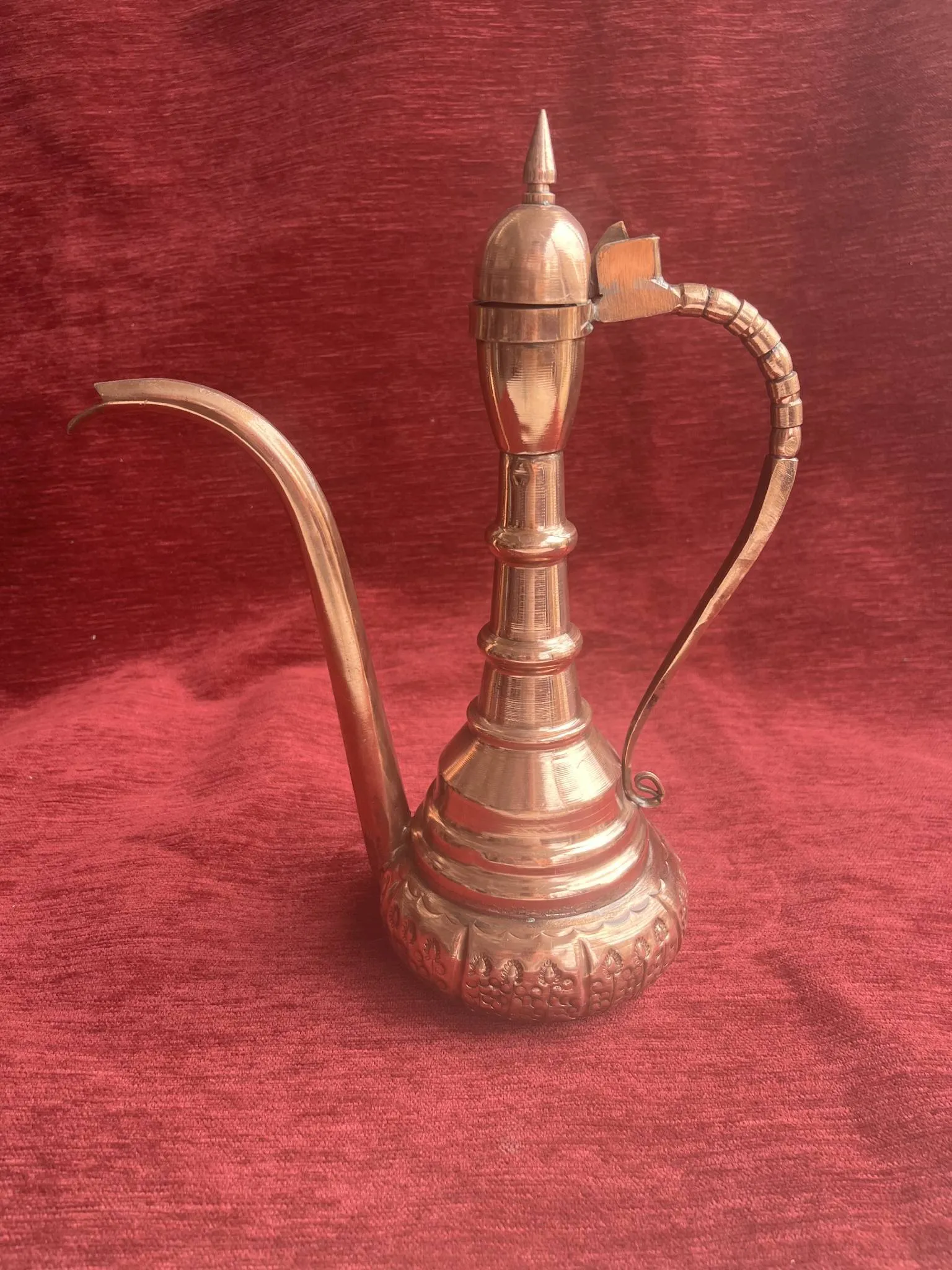 kırmızı bakır ibrik